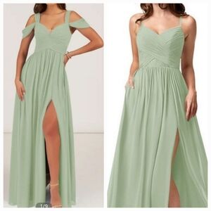 AZAZIE Leslie  DUSTY SAGE Bridesmaid dress, Size A12